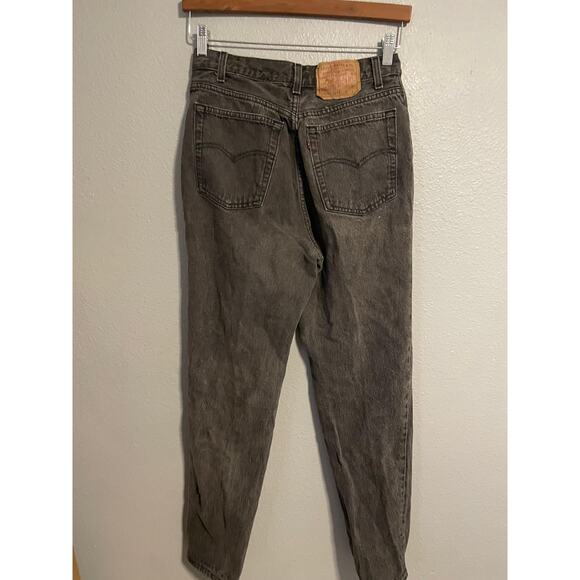 Vintage Levis 501 XX Jeans Juniors 13 Black Gray Stonewash Button Fly Made 90s - Picture 4 of 9